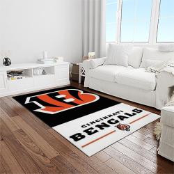 nfl cincinnati bengals football team logo sport carpet area rug who dey nation gift for friends light room cnns54