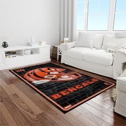 nfl cincinnati bengals football team logo sport carpet area rug who dey nation gift for friends light room cnns59