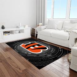 nfl cincinnati bengals football team logo sport carpet area rug who dey nation gift for friends light room cnns6