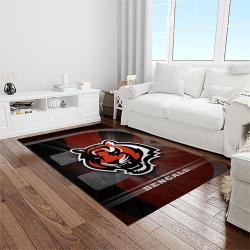nfl cincinnati bengals football team logo sport carpet area rug who dey nation gift for friends light room cnns70