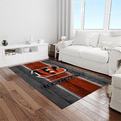 nfl cincinnati bengals football team logo sport carpet area rug who dey nation gift for friends light room cnns9