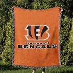 nfl cincinnati bengals football team woven tapestry blanket amazing gift for fans and friends home decor cbw1