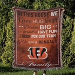 nfl cincinnati bengals football team woven tapestry blanket amazing gift for fans and friends home decor cbw13