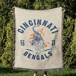 nfl cincinnati bengals football team woven tapestry blanket amazing gift for fans and friends home decor cbw16