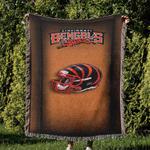 nfl cincinnati bengals football team woven tapestry blanket amazing gift for fans and friends home decor cbw23