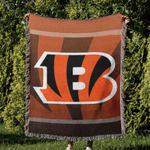 nfl cincinnati bengals football team woven tapestry blanket amazing gift for fans and friends home decor cbw27