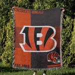 nfl cincinnati bengals football team woven tapestry blanket amazing gift for fans and friends home decor cbw34