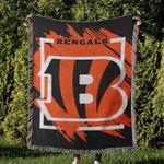 nfl cincinnati bengals football team woven tapestry blanket amazing gift for fans and friends home decor cbw36
