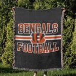 nfl cincinnati bengals football team woven tapestry blanket amazing gift for fans and friends home decor cbw38