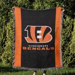 nfl cincinnati bengals football team woven tapestry blanket amazing gift for fans and friends home decor cbw43