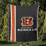 nfl cincinnati bengals football team woven tapestry blanket amazing gift for fans and friends home decor cbw47