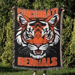 nfl cincinnati bengals football team woven tapestry blanket amazing gift for fans and friends home decor cbw9