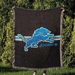NFL Detroit Lions Football Team Woven Tapestry Blanket Amazing Gift For Fans And Friends Home Decor DLW15