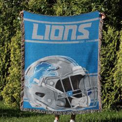NFL Detroit Lions Football Team Woven Tapestry Blanket Amazing Gift For Fans And Friends Home Decor DLW27