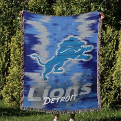 NFL Detroit Lions Football Team Woven Tapestry Blanket Amazing Gift For Fans And Friends Home Decor DLW9