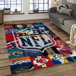 NFL Football League Logo Retangle Carpet Area Rug Home Decor Best Gift For Fan And Friends NF24