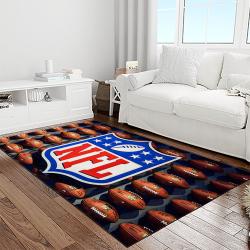 nfl football league logo retangle carpet area rug home decor best gift for fan and friends light room nf10