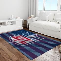 nfl football league logo retangle carpet area rug home decor best gift for fan and friends light room nf16
