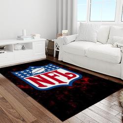 nfl football league logo retangle carpet area rug home decor best gift for fan and friends light room nf19