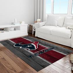 nfl houston texans football team logo sport carpet area rug home decor best gift for friends light room ht50