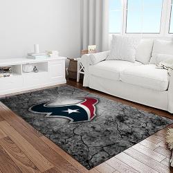 nfl houston texans football team logo sport carpet area rug home decor best gift for friends light room ht56