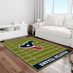 nfl houston texans football team logo sport carpet area rug home decor best gift for friends light room ht60