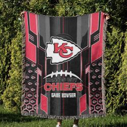 NFL Kansas City Chiefs Football Team Woven Tapestry Blanket Amazing Gift For Fans And Friends Home Decor KCCW22