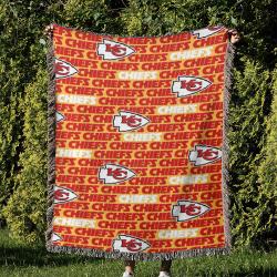 NFL Kansas City Chiefs Football Team Woven Tapestry Blanket Amazing Gift For Fans And Friends Home Decor KCCW6