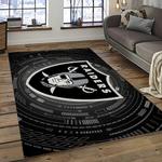 nfl las vegas raiders football team logo sport carpet area rug home decor best gift for friends dark room lvr55