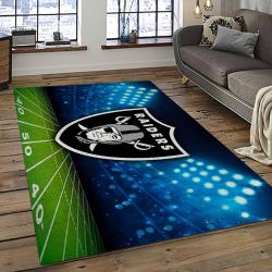 NFL Las Vegas Raiders Rectangle Rug Personalized Non-Slip Carpet Gift For Football Fans LVR67