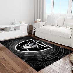 nfl las vegas raiders football team logo sport carpet area rug home decor best gift for friends light room lvr55