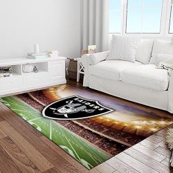 nfl las vegas raiders football team logo sport carpet area rug home decor best gift for friends light room lvr66