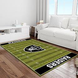 nfl las vegas raiders football team logo sport carpet area rug home decor best gift for friends light room lvr68