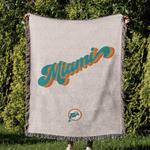 nfl miami dolphins football team woven tapestry blanket amazing gift for fans and friends home decor mdw16