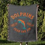 nfl miami dolphins football team woven tapestry blanket amazing gift for fans and friends home decor mdw19