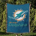 nfl miami dolphins football team woven tapestry blanket amazing gift for fans and friends home decor mdw23