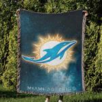 nfl miami dolphins football team woven tapestry blanket amazing gift for fans and friends home decor mdw5