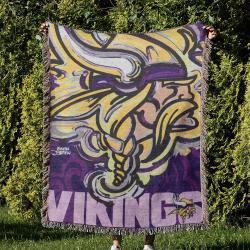 NFL Minnesota Vikings Football Team Woven Tapestry Blanket Amazing Gift For Fans And Friends Home Decor MVW17