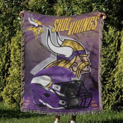 NFL Minnesota Vikings Football Team Woven Tapestry Blanket Amazing Gift For Fans And Friends Home Decor MVW37