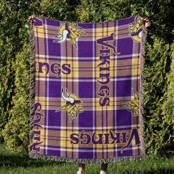 NFL Minnesota Vikings Football Team Woven Tapestry Blanket Amazing Gift For Fans And Friends Home Decor MVW43