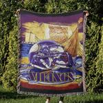 nfl minnesota vikings football team woven tapestry blanket amazing gift for fans and friends home decor mvw52
