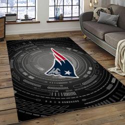 NFL New England Patriots Rectangle Rug Personalized Non-Slip Carpet Gift For Football Fans NEP47