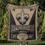 nfl new orleans saints football team woven tapestry blanket amazing gift for fans and friends home decor now10