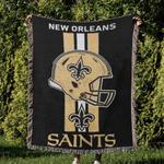 nfl new orleans saints football team woven tapestry blanket amazing gift for fans and friends home decor now15