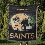nfl new orleans saints football team woven tapestry blanket amazing gift for fans and friends home decor now17