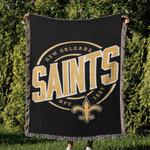 nfl new orleans saints football team woven tapestry blanket amazing gift for fans and friends home decor now18