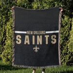 nfl new orleans saints football team woven tapestry blanket amazing gift for fans and friends home decor now2
