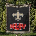 nfl new orleans saints football team woven tapestry blanket amazing gift for fans and friends home decor now21
