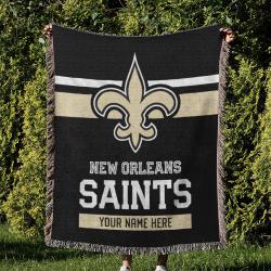NFL New Orleans Saints Football Team Woven Tapestry Blanket Amazing Gift For Fans And Friends Home Decor NOW4