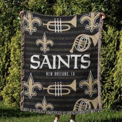 NFL New Orleans Saints Football Team Woven Tapestry Blanket Amazing Gift For Fans And Friends Home Decor NOW7